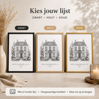 Housewarming cadeau van jou foto naar lijntekening