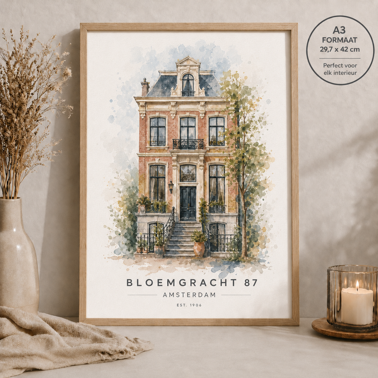 Huisportret Waterverf – Jouw huis als schilderachtig portret